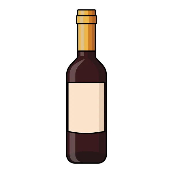 Weinflasche isoliert — Stockvektor