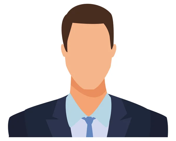 Homme d'affaires portrait avatar personnage de bande dessinée — Image vectorielle