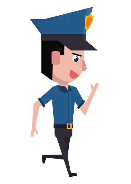 Kreslený policejní důstojník — Stockový vektor