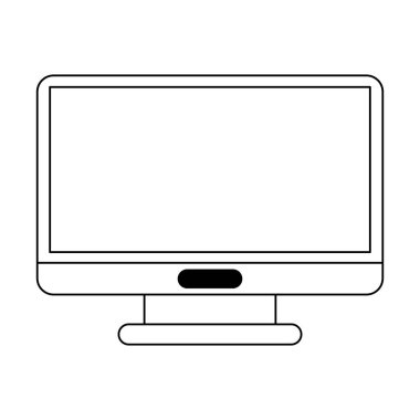 Siyah beyaz bilgisayar ekran donanımı