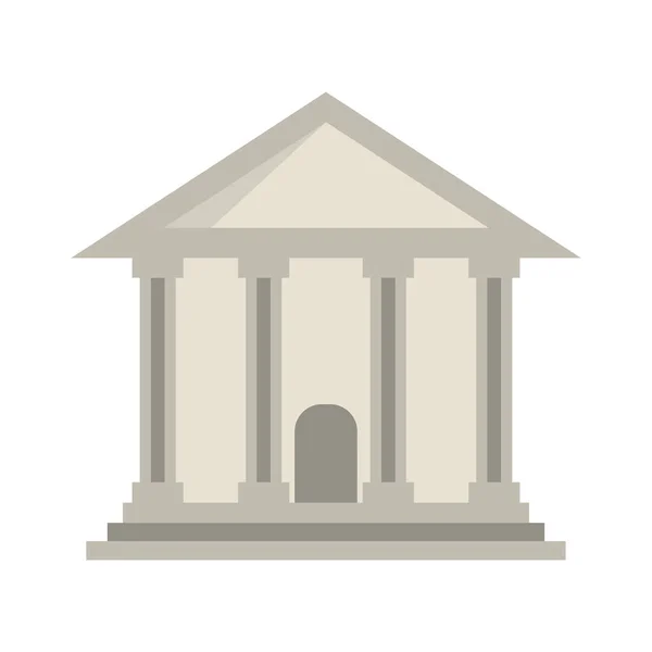 Symbol für Bankgebäude isoliert — Stockvektor