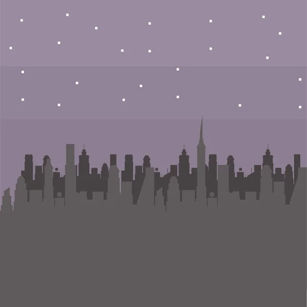 Cityscape at night scenery — Stock Vector