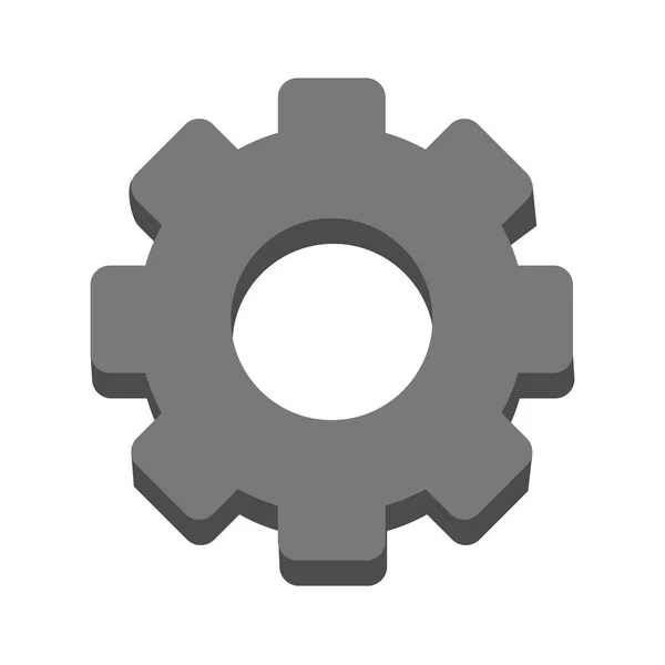 Gear Machinery stuk symbool — Stockvector