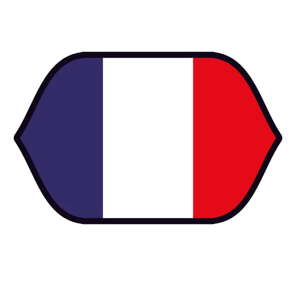 Frankrike-flaggan emblem — Stock vektor