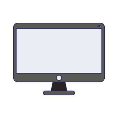 Bilgisayar ekran teknolojisi izole mavi çizgiler