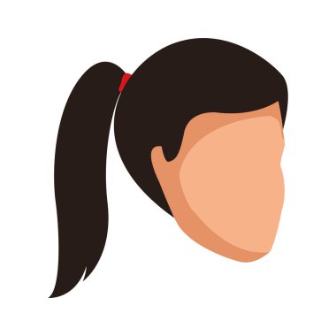 Kadın yüzü olmayan kafa