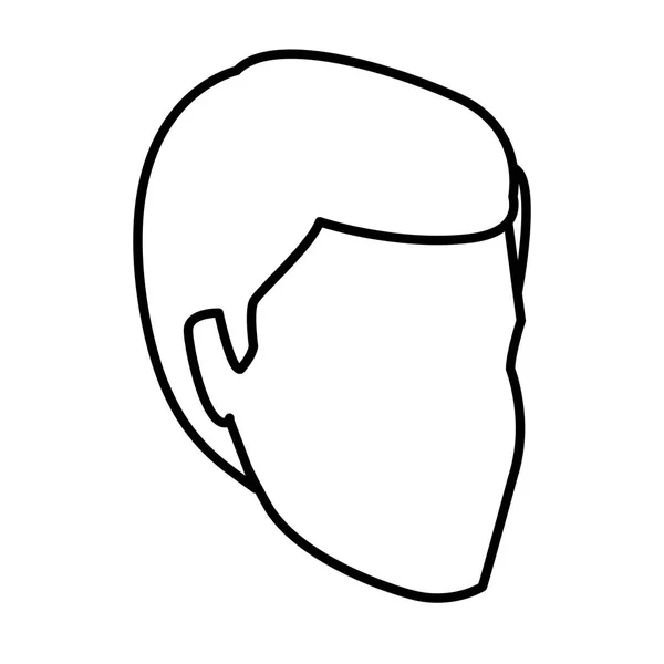 Man faceless head — Stock Vector