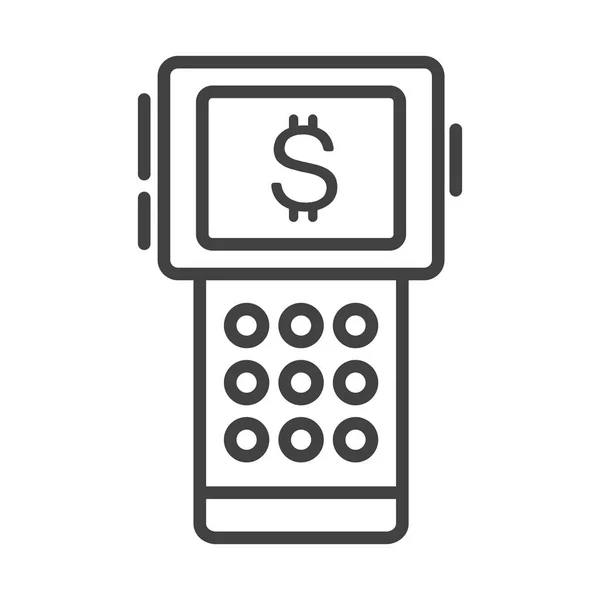 Símbolo de pago de datáfono — Vector de stock