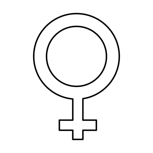 Female gender symbol — Stock Vector