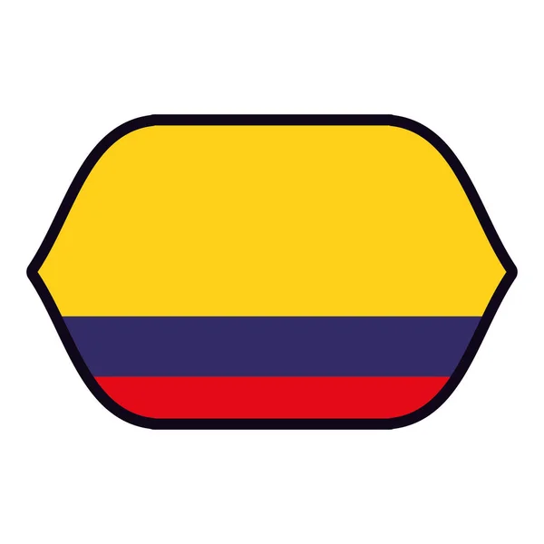 Emblema bandiera Colombia — Vettoriale Stock