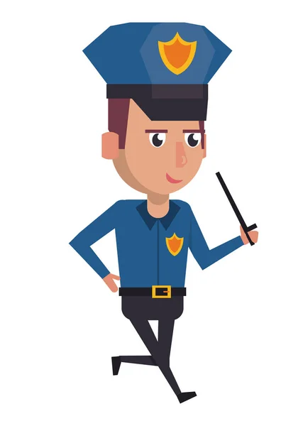 Caricatura oficial de policía — Vector de stock