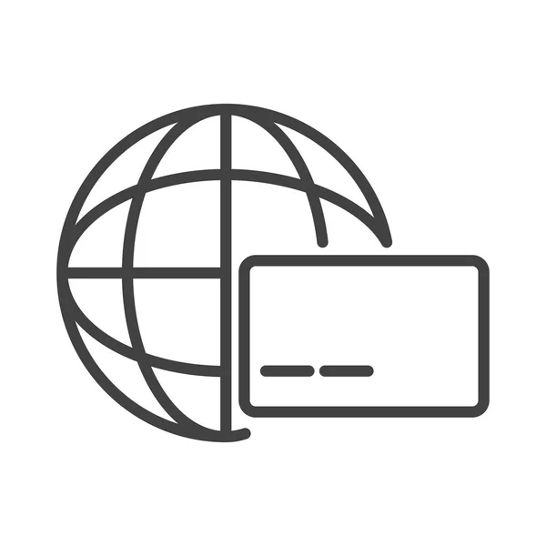 Symbole mondial de carte de crédit — Image vectorielle