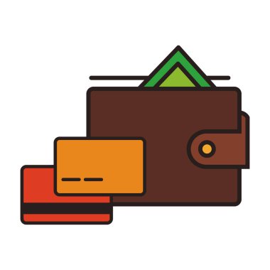 Para sembolü ile deri cüzdan