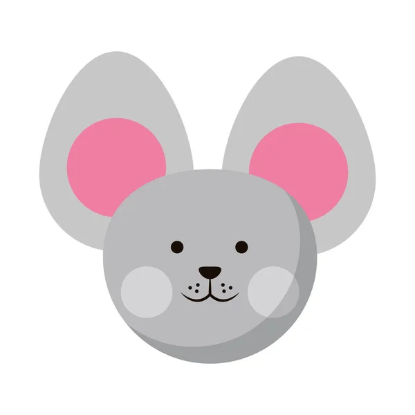 Mouse cabeça de animal bonito — Vetor de Stock