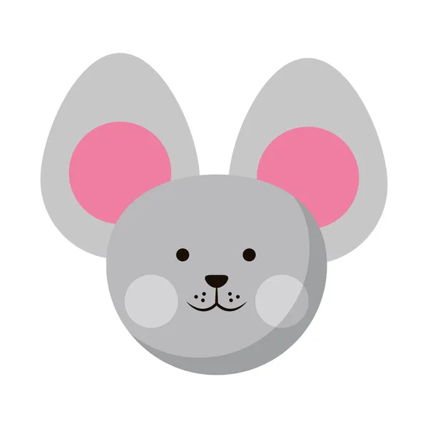 Souris mignonne tête d'animal — Image vectorielle