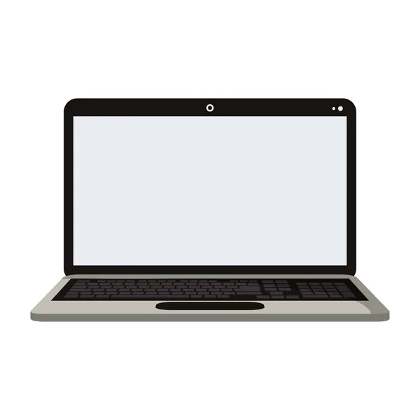 Laptop-Computertechnologie Frontansicht — Stockvektor