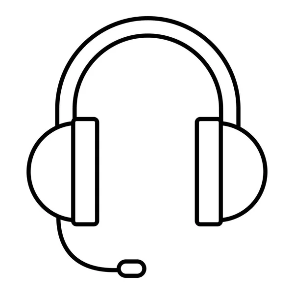 Símbolo de auriculares Call center — Vector de stock