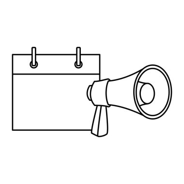 Takvim ve peripone siyah ve beyaz