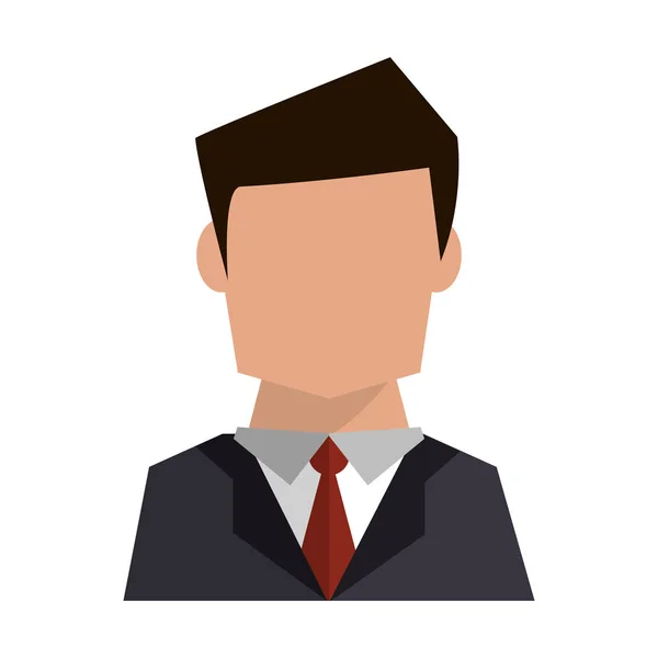 Businessman avatar faceless profile — Stock Vector