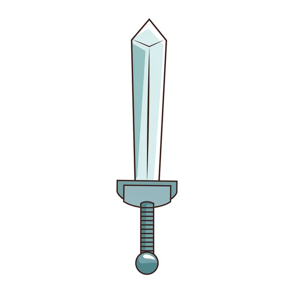 Sword weapon videogame cartoon — Stock Vector