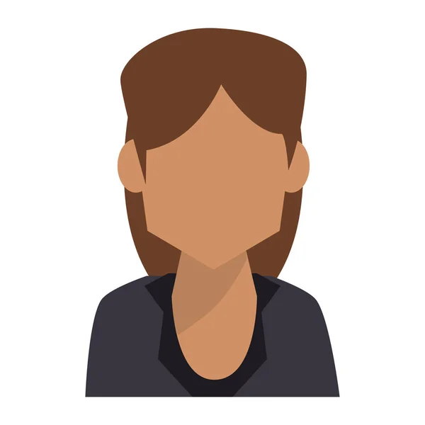 İş kadını profil yüzsüz avatar — Stok Vektör