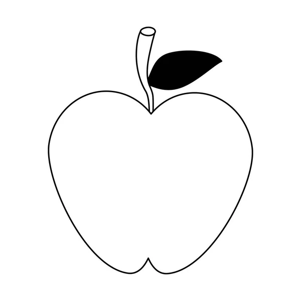 Manzana fruta alimento símbolo — Vector de stock