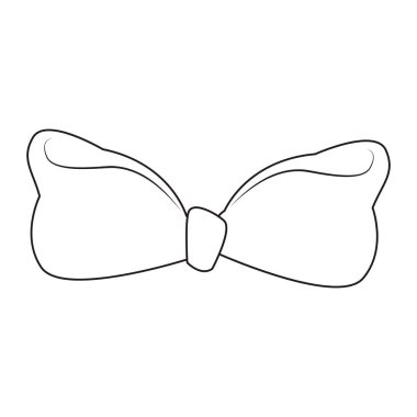 Siyah ve beyaz izole papyon