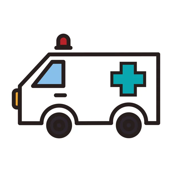 Nouzový symbol vozidla záchranné ambulance — Stockový vektor