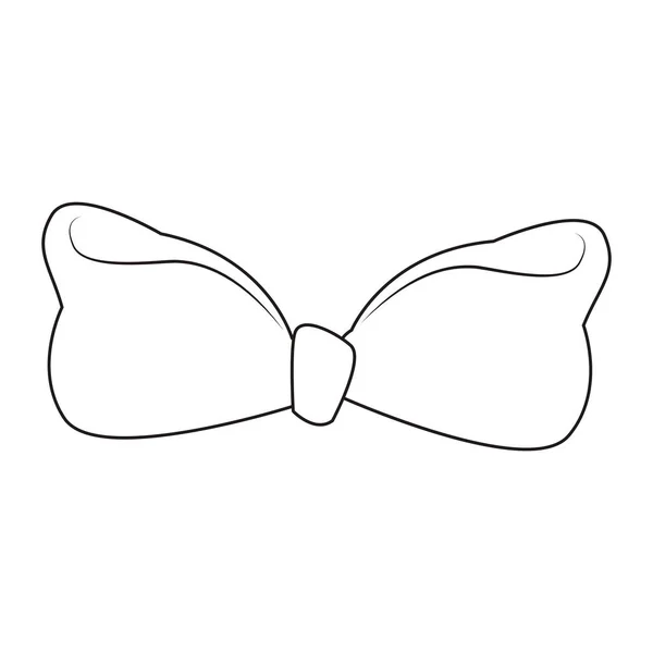 Bow tie isolated in black and white — Stock Vector