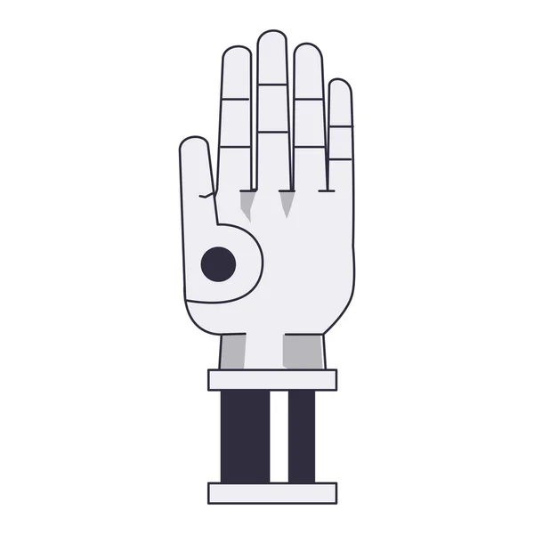 Robot ręka symbol — Wektor stockowy