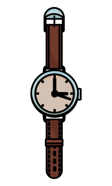 Vintage zegarek na rękę na białym tle — Wektor stockowy