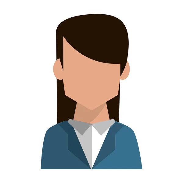 Avatar senza volto profilo donna d'affari — Vettoriale Stock