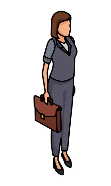 Mujer de negocios avatar — Vector de stock