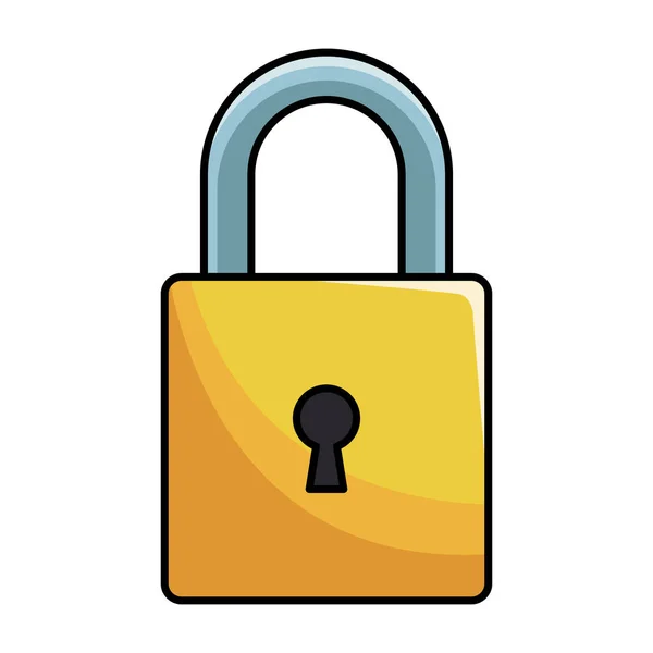 Padlock security system — Stock Vector