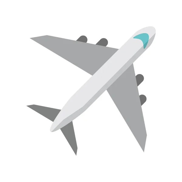 Avion jet isolé topview — Image vectorielle