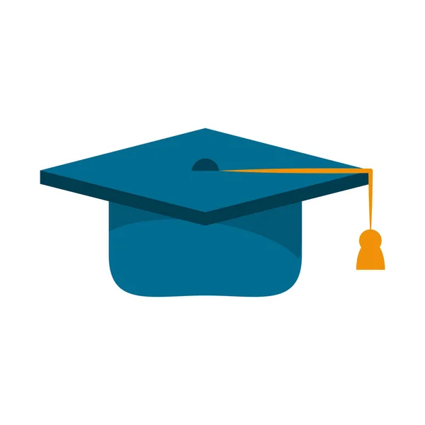 Σύμβολο καπέλο αποφοίτησης απομονωμένες — Διανυσματικό Αρχείο