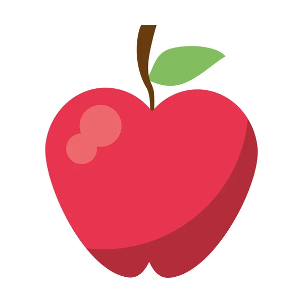 Pomme fruit dessin animé isolé — Image vectorielle