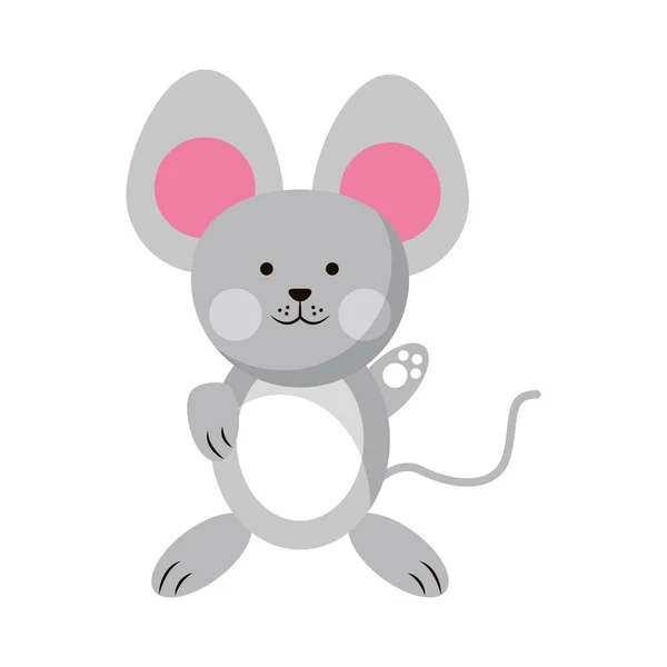 Mouse cute animal — Stock Vector