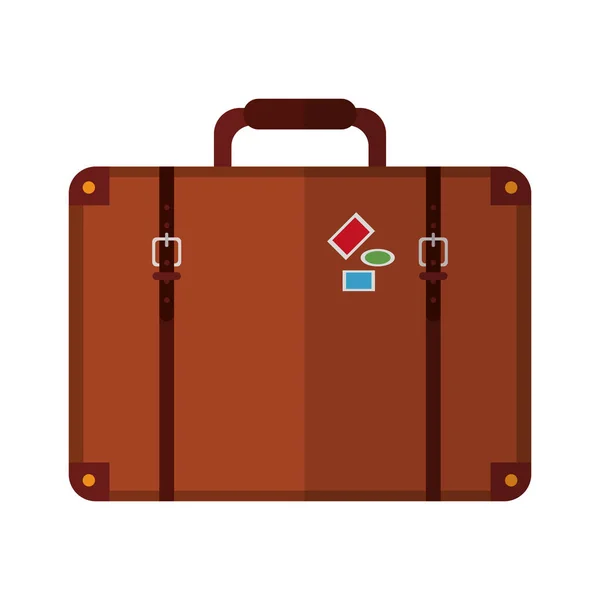 Travel suitcase symbol isolated — Stock Vector