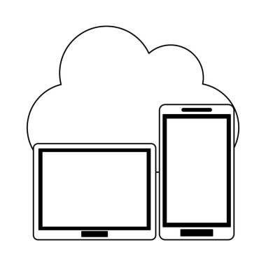 cloud computing teknolojisi siyah beyaz