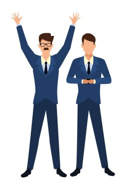 İşadamları ile eller yukarı