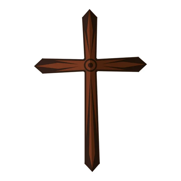 Símbolo de cruz cristiana — Vector de stock