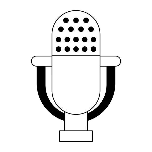 Símbolo de micrófono de radio vintage — Vector de stock