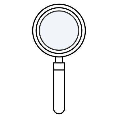 Büyüteç simgesi siyah beyaz