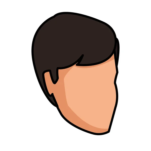 Man faceless head — Stock Vector