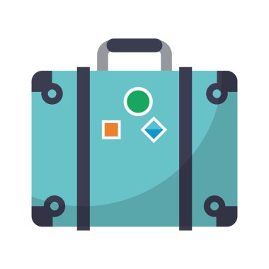 Seyahat bavul karikatür izole