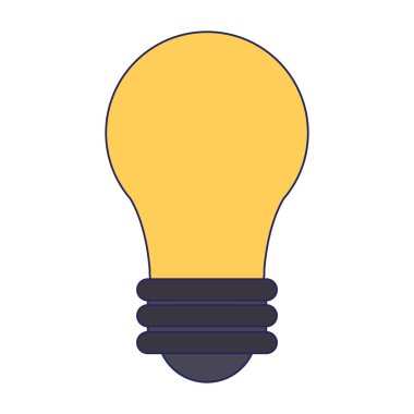 Ampul ışık enerji sembolü mavi hatları