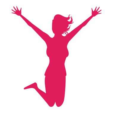 kadın atlama siluet