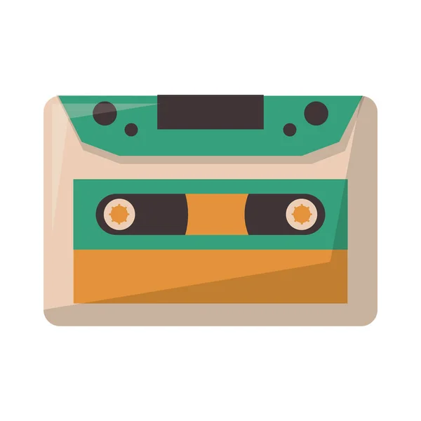 Old music cassette symbol — Stock Vector