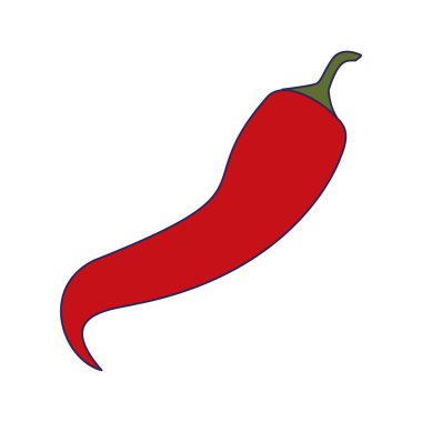 Chilli baharatlı sebze izole